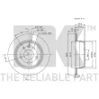 Jeu de 2 disques de frein arrière NK 313333 - Visuel 3