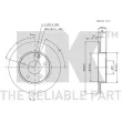 Jeu de 2 disques de frein avant NK 313345 - Visuel 3