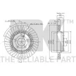 Jeu de 2 disques de frein arrière NK 313352 - Visuel 3