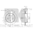 Jeu de 2 disques de frein arrière NK 313354 - Visuel 3