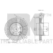Jeu de 2 disques de frein avant NK 313359 - Visuel 3
