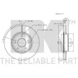 Jeu de 2 disques de frein avant NK 313422 - Visuel 3
