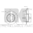 Jeu de 2 disques de frein arrière NK 313425 - Visuel 3