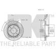Jeu de 2 disques de frein avant NK 313428 - Visuel 3