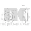 Jeu de 2 disques de frein arrière NK 313430 - Visuel 3