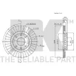 Jeu de 2 disques de frein avant NK 313502 - Visuel 3