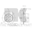 Jeu de 2 disques de frein arrière NK 313513 - Visuel 3