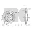 Jeu de 2 disques de frein avant NK 313514 - Visuel 3