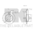 Jeu de 2 disques de frein avant NK 313517 - Visuel 2