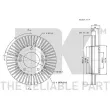 Jeu de 2 disques de frein avant NK 313519 - Visuel 3