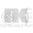 Jeu de 2 disques de frein arrière NK 313542 - Visuel 3