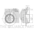 Jeu de 2 disques de frein arrière NK 313618 - Visuel 3