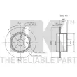 Jeu de 2 disques de frein arrière NK 313623 - Visuel 3
