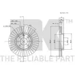 Jeu de 2 disques de frein avant NK 313637 - Visuel 3