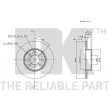 Jeu de 2 disques de frein avant NK 313641 - Visuel 3