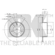 Jeu de 2 disques de frein arrière NK 313643 - Visuel 3