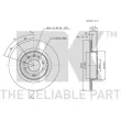 Jeu de 2 disques de frein arrière NK 313646 - Visuel 3