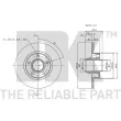 Jeu de 2 disques de frein arrière NK 313647 - Visuel 3