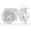 Jeu de 2 disques de frein arrière NK 313650 - Visuel 3