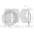 Jeu de 2 disques de frein arrière NK 313670 - Visuel 3