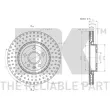 Jeu de 2 disques de frein avant NK 313671 - Visuel 3