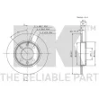 Jeu de 2 disques de frein arrière NK 313722 - Visuel 3