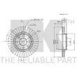 Jeu de 2 disques de frein avant NK 313910 - Visuel 3