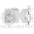 Jeu de 2 disques de frein avant NK 313913 - Visuel 3
