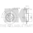 Jeu de 2 disques de frein arrière NK 313914 - Visuel 3