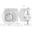 Jeu de 2 disques de frein avant NK 313947 - Visuel 3