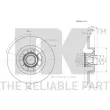 Jeu de 2 disques de frein arrière NK 313952 - Visuel 3