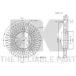 Jeu de 2 disques de frein avant NK 313969 - Visuel 3