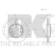 Jeu de 2 disques de frein avant NK 313974 - Visuel 3