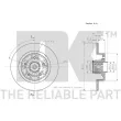 Jeu de 2 disques de frein arrière NK 313990 - Visuel 3