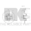 Jeu de 2 disques de frein arrière NK 313991 - Visuel 3