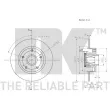 Jeu de 2 disques de frein arrière NK 313993 - Visuel 3