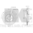 Jeu de 2 disques de frein avant NK 314016 - Visuel 3