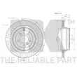 Jeu de 2 disques de frein arrière NK 314043 - Visuel 3