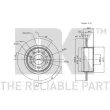 Jeu de 2 disques de frein arrière NK 314110 - Visuel 3