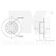 Jeu de 2 disques de frein arrière NK 314307 - Visuel 3