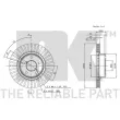 Jeu de 2 disques de frein avant NK 314403 - Visuel 3