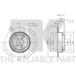 Jeu de 2 disques de frein arrière NK 314404 - Visuel 3
