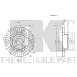 Jeu de 2 disques de frein avant NK 314406 - Visuel 3