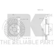 Jeu de 2 disques de frein avant NK 3145115 - Visuel 3