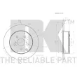 Jeu de 2 disques de frein arrière NK 3145136 - Visuel 3