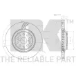 Disque de frein avant droit NK 3145147 - Visuel 3