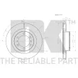 Jeu de 2 disques de frein avant NK 3145150 - Visuel 3