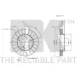 Jeu de 2 disques de frein avant NK 314547 - Visuel 3