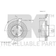 Jeu de 2 disques de frein avant NK 314582 - Visuel 3