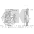 Jeu de 2 disques de frein avant NK 314586 - Visuel 3